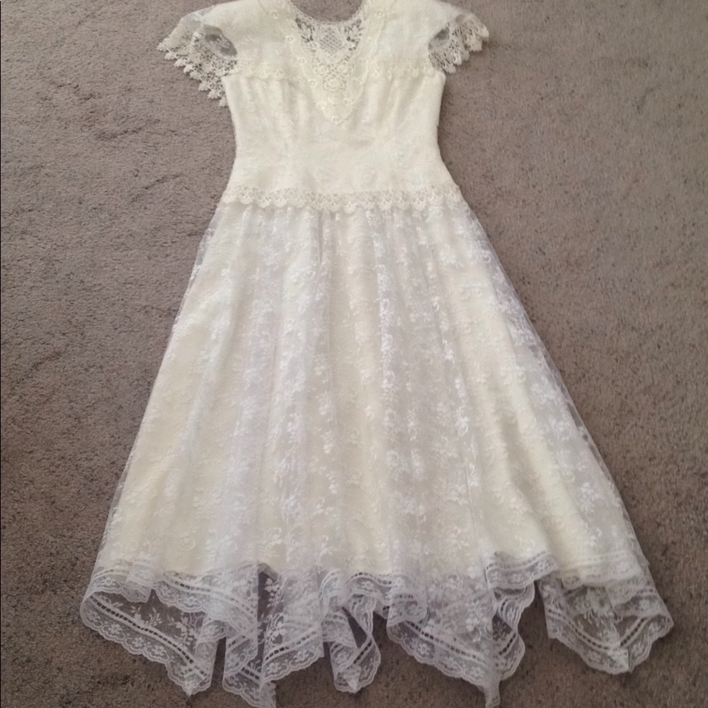 SCOTT MCCLINTOCK Vintage Wedding Dress Size 4 White
